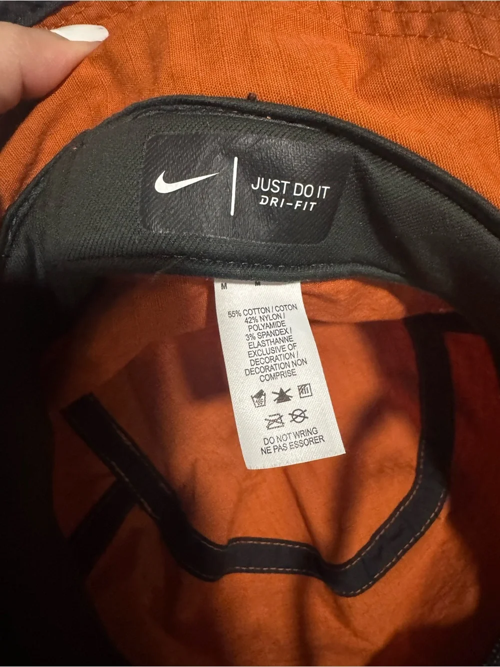 Chin strap Nike Orange and Gray Bucket Hat size M